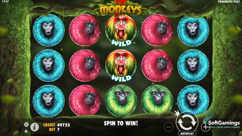 «7 Monkeys» — игровые автоматы играть на деньги в казино GMS Deluxe